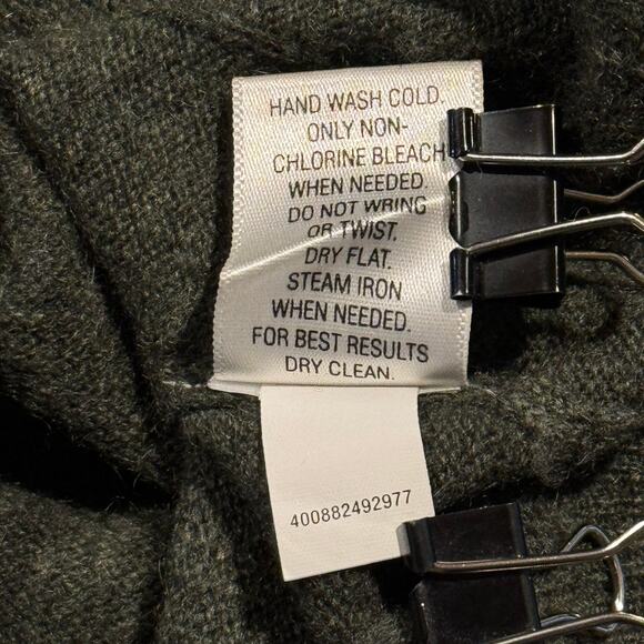 Apt 9 Mens Sweater Cashmere Quiet Luxury Minimalist Classic Cozy Preppy Green XL - Picture 5 of 7